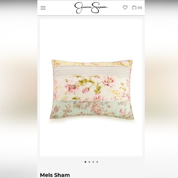 JESSICA SIMPSON MELS QUILTED KING PILLOW SHAM - Picture 1 of 5